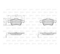 VALEO Kit Pastiglie Freno a Disco Posteriore per Nissan Cabstar E Tlo 872482