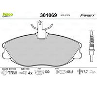 VALEO Kit pastiglie freno, Freno a disco 301069