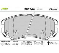 VALEO Kit pastiglie freno, Freno a disco 301744