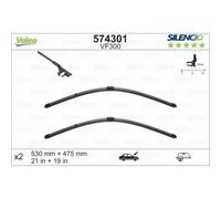 Spazzola tergicristallo VALEO Silencio Xtrm VF300, 530/475mm, Anteriore, 2 Pezzo