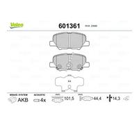 VALEO Pastiglie Freni Posteriori per Mitsubishi Outlander III Gg _W Gf _W