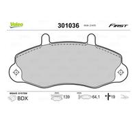 VALEO Pastiglie Freno Bremsbelegsatz Frontale per Ford Transit