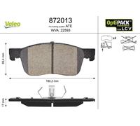 VALEO Pastiglie Freno Bremsbelegsatz Frontale per Peugeot Expert Opel Zafira