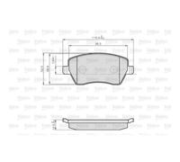VALEO Pastiglie Freno Bremsbelegsatz Frontale per Renault Kangoo/Grand