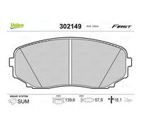 VALEO Pastiglie Freno Bremsbelegsatz Frontale Sistema Sumitomo per Mazda CX-7