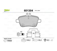 VALEO Pastiglie Freno Bremsbelegsatz Posteriore per Mercedes Benz a Class