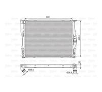 VALEO Radiatore Acqua Alluminio per BMW 1er E87 116i 118i E81 120i 3er E90