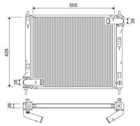 VALEO Radiatore Acqua Motore Alluminio Per Nissan Juke F15 Pulsar Hatchback