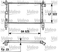 VALEO Radiatore motore 730975 526x322x34 mm alluminio