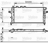 VALEO Radiatore motore 732550 600x378x34 mm alluminio