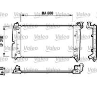 VALEO Radiatore motore 734199 600x348x16 mm alluminio