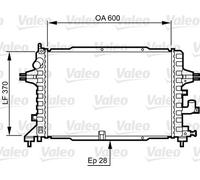 Radiatore, raffreddamento motore VALEO 734380