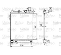 VALEO Radiatore motore 734910 370x320x18 mm alluminio