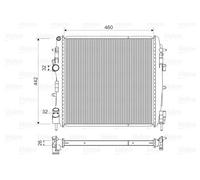Valeo Radiatore raffreddamento motore 734922 per Renault