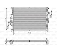 VALEO Radiatore Radiatore Acqua Motore Per Volvo XC60 V60 156 155 157 BW 135