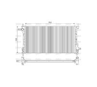 Valeo Radiatore, Raffreddamento Motore 733100 | Compatibile con: FORD TOURNEO CONNECT, TRANSIT CONNECT