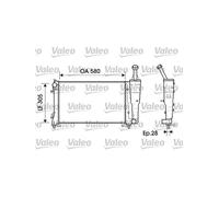 VALEO Radiatore, Raffreddamento motore 734362 Compatibile con: FIAT IDEA, LANCIA MUSA, YPSILON