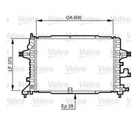 VALEO Radiatore Refrigerante Motore Per Opel Zafira B A05 1.9 CDTi