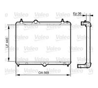VALEO Radiatore Water Cooler Motore Per Peugeot 508 SW I 8E_ 1.6 THP