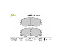Valeo Set di 4 Pastiglie Freno 598625, Asse Anteriore