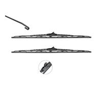VALEO Silencio Tergicristalli VM206 Kit di Spazzole Tergicristallo Convenzionali con Ottime Prestazioni di Tergitura con Spruzzatori 650mm/550mm Anteriore Confezione da 2 574194