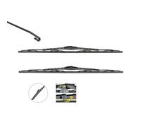 VALEO Silencio Tergicristalli VM209 Kit of Spazzole Tergicristallo Originali Convenzionali Optimum Aerodynamic con Spoiler 575mm/500mm Anteriore Confezione da 2 574254