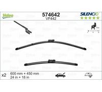 Valeo Silencio Piatto Spazzola Tergicristallo Impostare Anteriore 24"/18" per