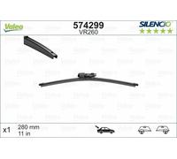 Tergicristallo per parabrezza VALEO 574299, Silencio Xtrm VR260 Lunghezza 280mm, indietro, 1 pezzo