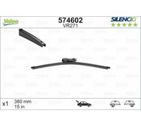 Tergicristallo per parabrezza VALEO 574602, Silencio Xtrm VR271 Lunghezza 380mm, indietro, 1 pezzo