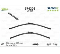 Valeo Silencio Piatto Spazzola Tergicristallo Set - Anteriore - 22 "/ 22 " - Si