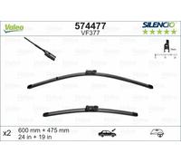 Valeo Silencio Piatto Spazzola Tergicristallo Set - Anteriore - 24 "/ 19 " - Per