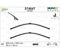 Valeo Silencio Piatto Spazzola Tergicristallo Set - Anteriore - 24 "/ 20 " -