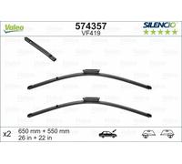 Valeo Silencio Piatto Spazzola Tergicristallo Set - Anteriore - 26 "/ 22 " - Si