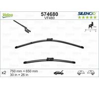 Valeo Silencio Piatto Spazzola Tergicristallo Set - Anteriore - 30 "/ 26 " -