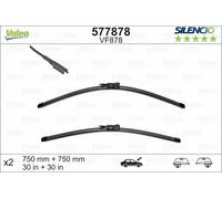 Valeo Silencio Piatto Spazzola Tergicristallo Set - Anteriore - 30 "/ 30 " - Si