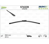 Valeo Silencio Piatto Tergicristallo Bladet - Posteriore - 20 " - Per Opel L