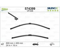 Valeo Silencio Piatto Tergicristallo Set di Spazzole - Anteriore - 24 "/ 16 " -