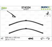 Valeo Silencio Piatto Tergicristallo Set di Spazzole - Anteriore - 26 "/ 17 " -