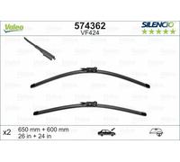 Valeo Silencio Lama Piatta Set 650 + 600mm/26 "+ 24 " Tergicristallo Lame VM424