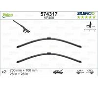 Valeo Silencio Piatto Tergicristallo Set di Spazzole - Anteriore - 28 "/ 28 " -