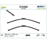 VALEO SILENCIO X.TRM SILENCIO FLAT BLADE SET Tergicristalli per ALPINA B5 (E60)