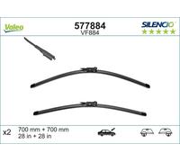 VALEO SILENCIO X.TRM SILENCIO FLAT BLADE SET Tergicristalli per FORD USA EDGE