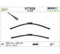 Spazzola tergicristallo VALEO Silencio Xtrm VF828, 600/450mm, Anteriore, 2 Pezzo