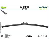 VALEO Canopy CAN50 Spazzola Tergicristallo Flat Blade Realizzata con Materiali Naturali E Riciclati Anteriore Lunghezza: 500mm, 1 Spazzola Tergicristallo 583950
