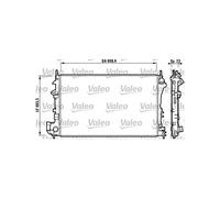 Valeo Radiatore motore 732879 Alette di raffreddamento montate meccanicamente per SAAB