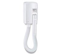 Valera Hotello Super AC Shaver, asciugacapelli murale con presa rasoio per alberghi e strutture ricettive, 1400 watt, Bianco