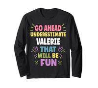 Valerie Personalized Women's Gift Custom Valerie Maglia a Manica