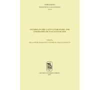Valerio Sanzott Studies in the Latin Literature and Epigraphy in Ita (Tascabile)
