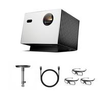 Valerion Home Cinema Bundle - Acquista 1, Ricevi 5: Plus2 Proiettore Laser 4K 2000 ISO Lumen + Supporto da Soffitto + 3× Occhiali 3D + Cavo HDMI