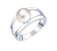 Valero Pearls Anello da Donna in Argento Sterling 925 con rodio con Perle coltivate d'acqua dolce bianco Taglia 10 60201414